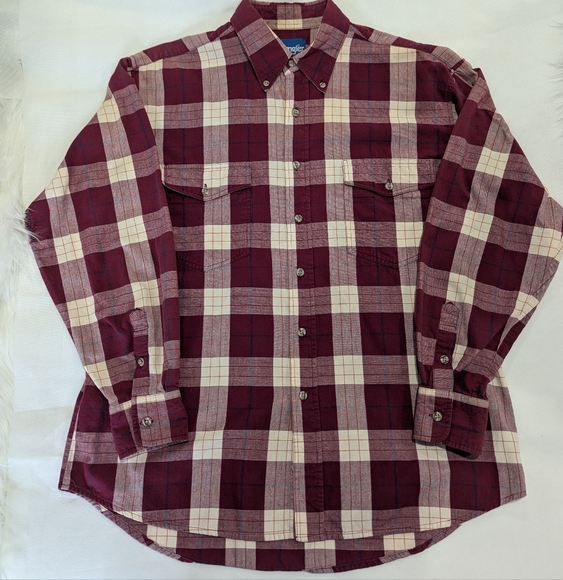 Wrangler Other - Vintage Wrangler Plaid Cotton Western Shirt